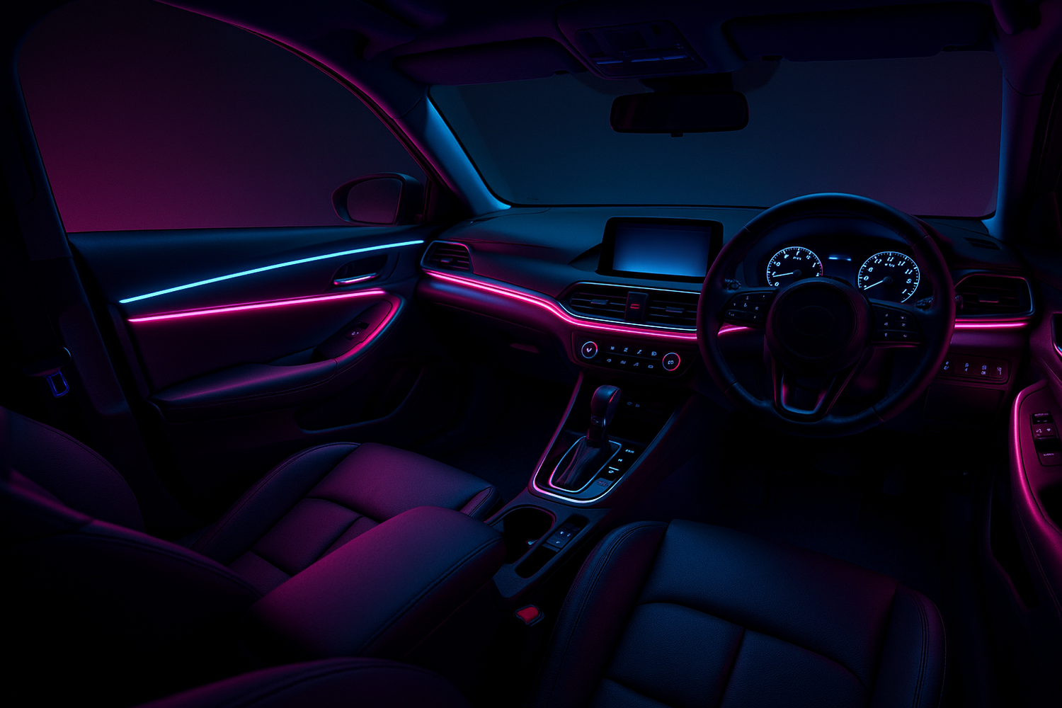 change to just blue and pink neons