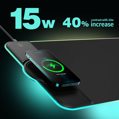 RGB Mouse Pad with Wireless Charger