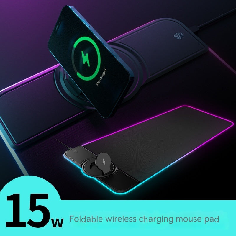 RGB Mouse Pad with Wireless Charger